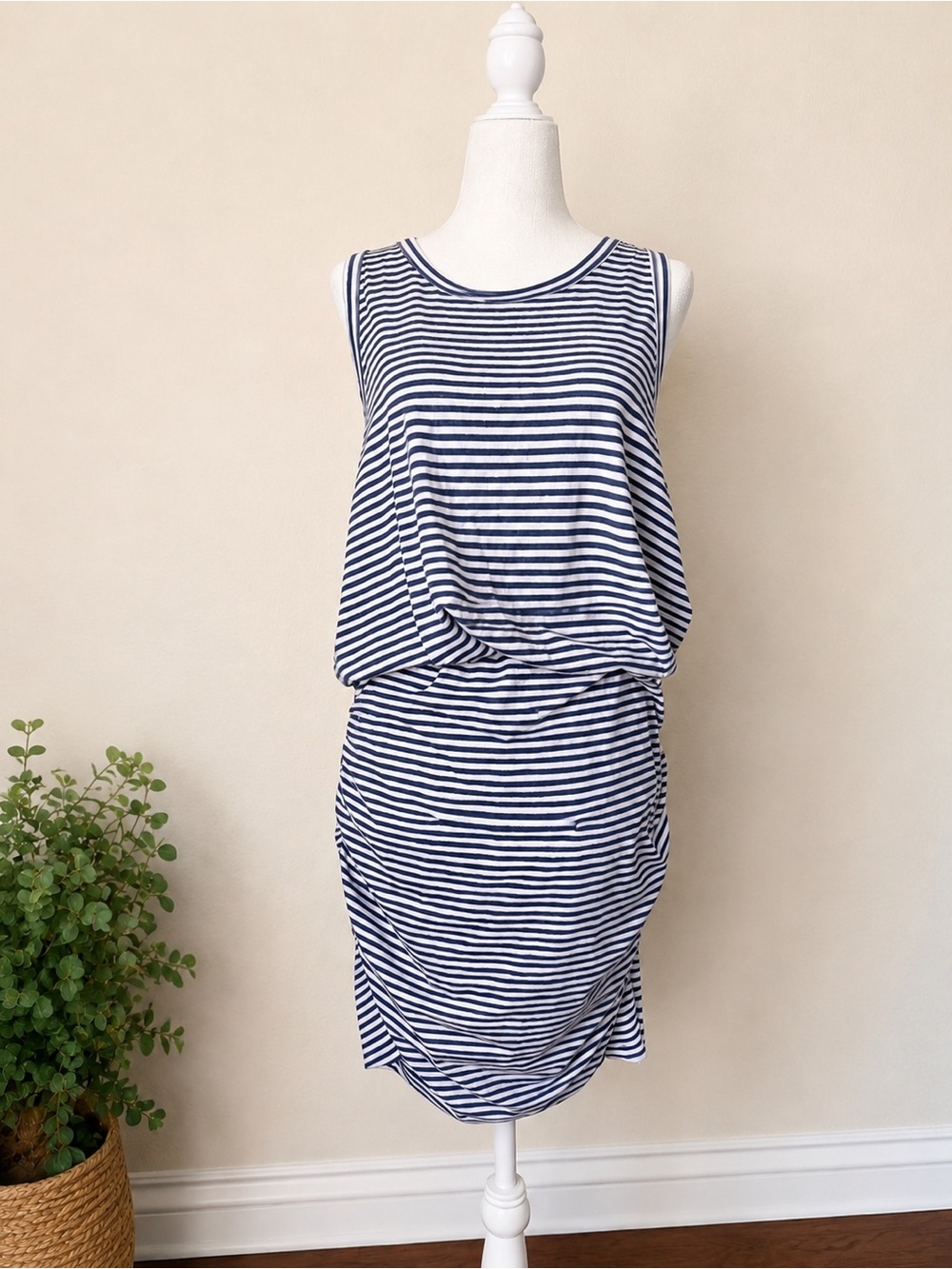 Sundry costal/ beach Stripe Sleeveless Cotton Midi Dress NWT from Anthropologie